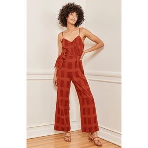 Lulus ‘Patches Of Love’ Rust Culotte Sleeveless Jumpsuit